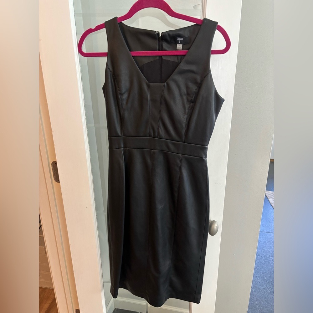 Tahari Leather Dress